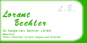 lorant bechler business card